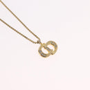 Christian Dior Necklace Metal Gold Tone Auth ka6499-3