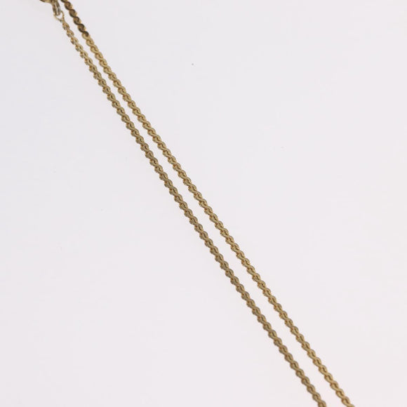 Christian Dior Necklace Metal Gold Tone Auth ka6499