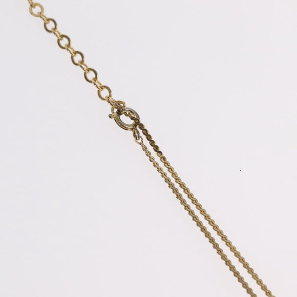 Christian Dior Necklace Metal Gold Tone Auth ka6499