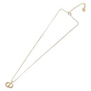 Christian Dior Necklace Metal Gold Tone Auth ka6499-9