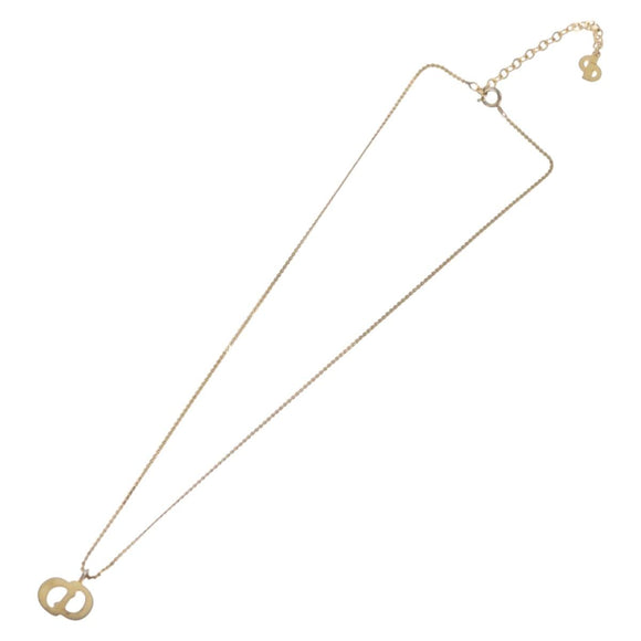 Christian Dior Necklace Metal Gold Tone Auth ka6499