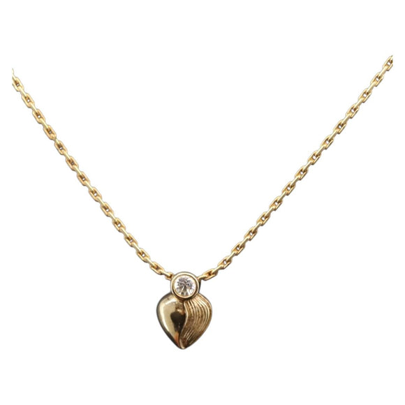 Christian Dior Necklace Metal Gold Tone Auth ka6500