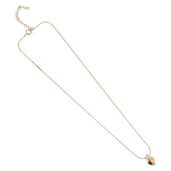 Christian Dior Necklace Metal Gold Tone Auth ka6500