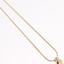 Christian Dior Necklace Metal Gold Tone Auth ka6500-4