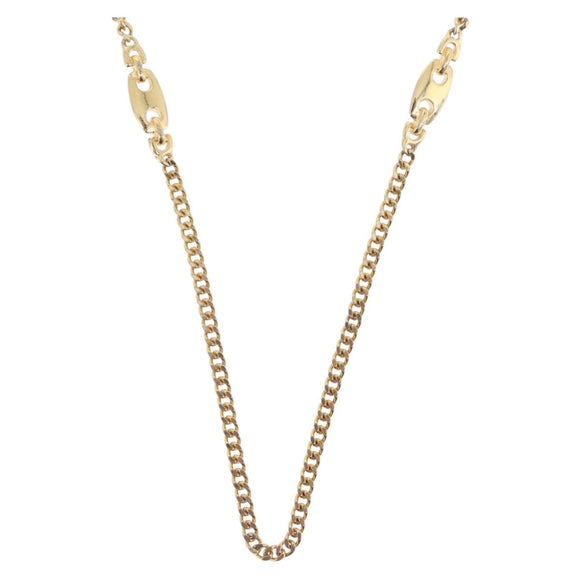 Christian Dior Necklace Metal Gold Tone Auth ka6501