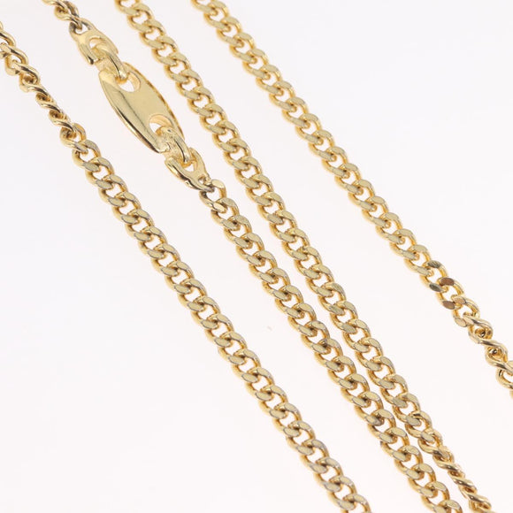 Christian Dior Necklace Metal Gold Tone Auth ka6501