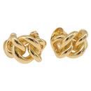 Christian Dior Earring Metal Gold Tone Auth ka6502-1