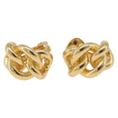 Christian Dior Earring Metal Gold Tone Auth ka6502-2
