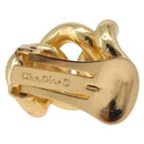 Christian Dior Earring Metal Gold Tone Auth ka6502-4