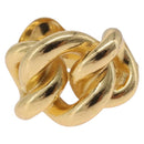 Christian Dior Earring Metal Gold Tone Auth ka6502-7