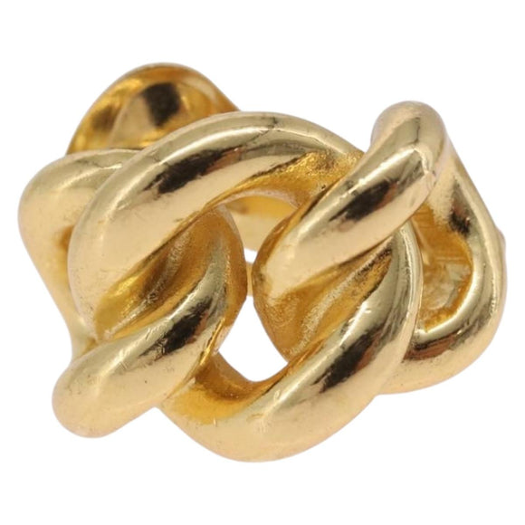 Christian Dior Earring Metal Gold Tone Auth ka6502