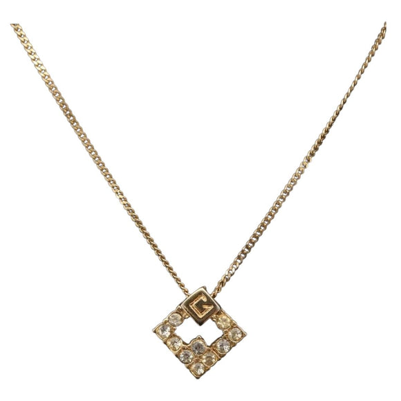 GIVENCHY Necklace Metal Gold Tone Auth ka6503
