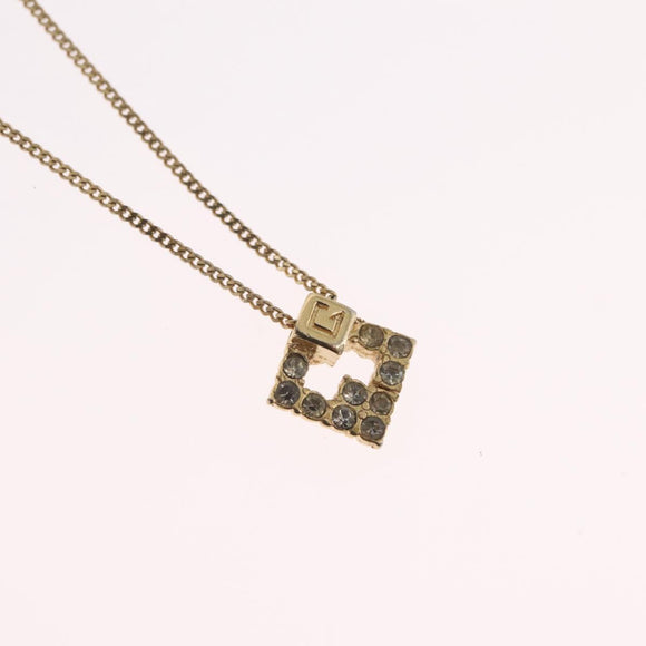 GIVENCHY Necklace Metal Gold Tone Auth ka6503