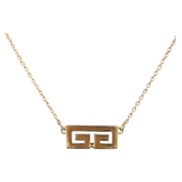 GIVENCHY Necklace Metal Gold Tone Auth ka6504