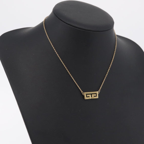 GIVENCHY Necklace Metal Gold Tone Auth ka6504