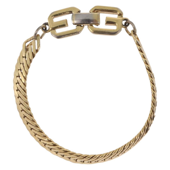 GIVENCHY Bracelet Metal Gold Tone Auth ka6505