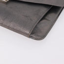 Christian Dior Chain Shoulder Bag Leather Silver Auth ka6506-14