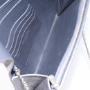 Christian Dior Chain Shoulder Bag Leather Silver Auth ka6506-11
