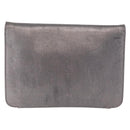 Christian Dior Chain Shoulder Bag Leather Silver Auth ka6506-2