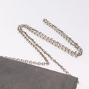 Christian Dior Chain Shoulder Bag Leather Silver Auth ka6506-9