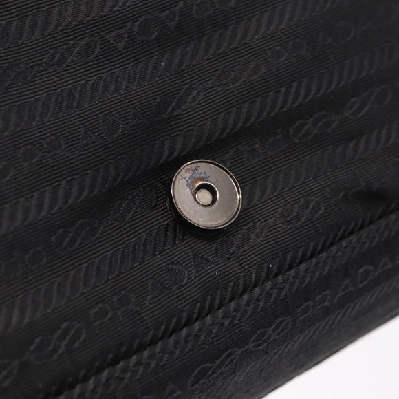 PRADA Shoulder Bag Nylon Black Silver Auth ka6507