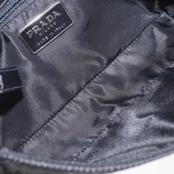 PRADA Shoulder Bag Nylon Black Silver Auth ka6507