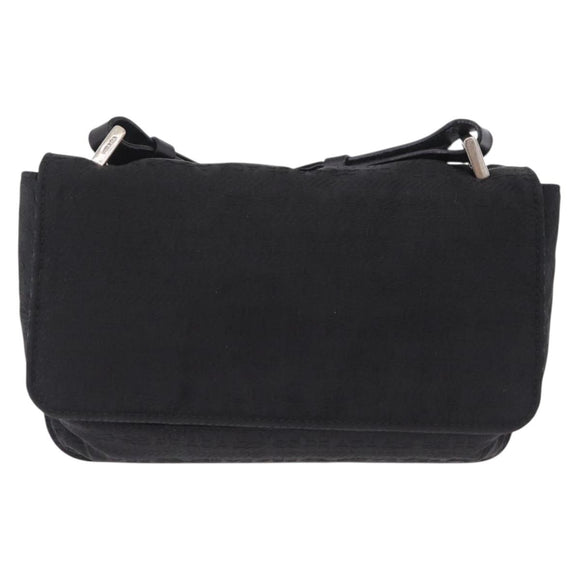 PRADA Shoulder Bag Nylon Black Silver Auth ka6507