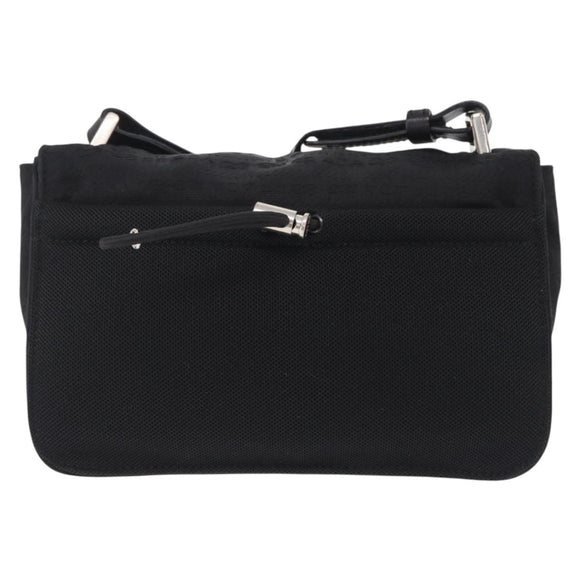 PRADA Shoulder Bag Nylon Black Silver Auth ka6507