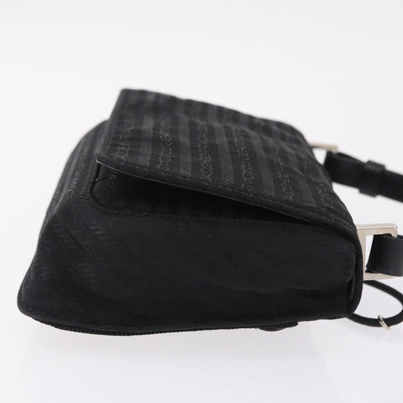 PRADA Shoulder Bag Nylon Black Silver Auth ka6507