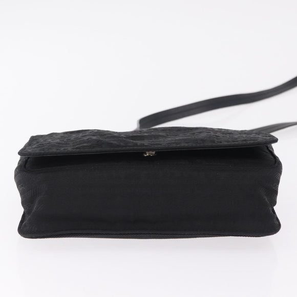 PRADA Shoulder Bag Nylon Black Silver Auth ka6507