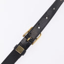 Saint Laurent Shoulder Bag Canvas Black Gold Tone Auth ka6508-9