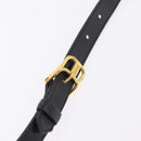 Saint Laurent Shoulder Bag Canvas Black Gold Tone Auth ka6508-16