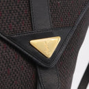 Saint Laurent Shoulder Bag Canvas Black Gold Tone Auth ka6508-21