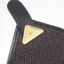 Saint Laurent Shoulder Bag Canvas Black Gold Tone Auth ka6508-22