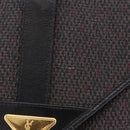Saint Laurent Shoulder Bag Canvas Black Gold Tone Auth ka6508-2