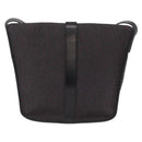 Saint Laurent Shoulder Bag Canvas Black Gold Tone Auth ka6508-3