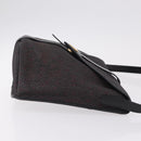 Saint Laurent Shoulder Bag Canvas Black Gold Tone Auth ka6508-4