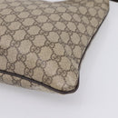 GUCCI GG Supreme Shoulder Bag PVC Beige Gold Tone 201446 Auth ka6509-8