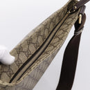 GUCCI GG Supreme Shoulder Bag PVC Beige Gold Tone 201446 Auth ka6509-6