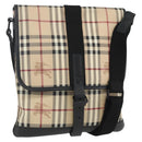 BURBERRY Nova Check Shoulder Bag PVC Beige Auth ka650V-1