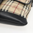 BURBERRY Nova Check Shoulder Bag PVC Beige Auth ka650V-10