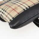 BURBERRY Nova Check Shoulder Bag PVC Beige Auth ka650V-13