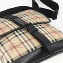 BURBERRY Nova Check Shoulder Bag PVC Beige Auth ka650V-14