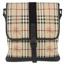 BURBERRY Nova Check Shoulder Bag PVC Beige Auth ka650V-2