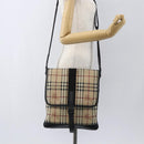 BURBERRY Nova Check Shoulder Bag PVC Beige Auth ka650V-23
