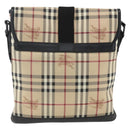 BURBERRY Nova Check Shoulder Bag PVC Beige Auth ka650V-3