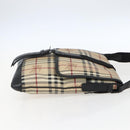 BURBERRY Nova Check Shoulder Bag PVC Beige Auth ka650V-5