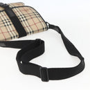 BURBERRY Nova Check Shoulder Bag PVC Beige Auth ka650V-7