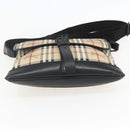 BURBERRY Nova Check Shoulder Bag PVC Beige Auth ka650V-9