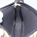 BURBERRY Nova Check Hand Bag PVC Leather Beige Silver Auth ka6510A-20